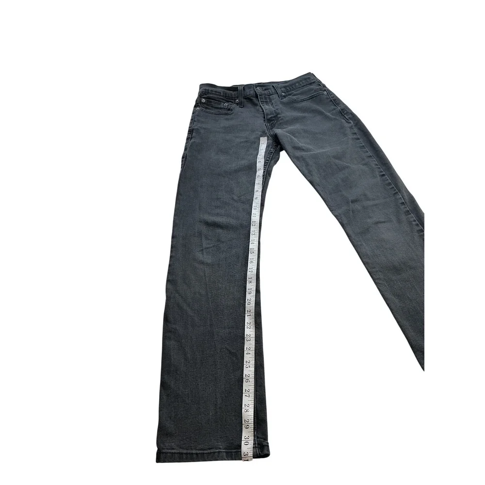 Levis 514 Mens Straight Fit Jeans Black Faded Denim 30x31 00514-0730 Cotton